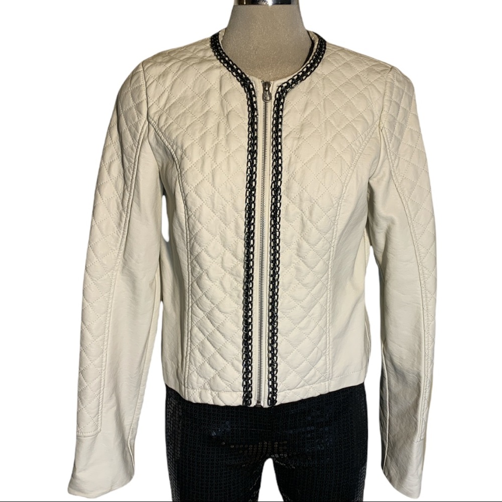 TCEC Cream  embellished Jacket Size L